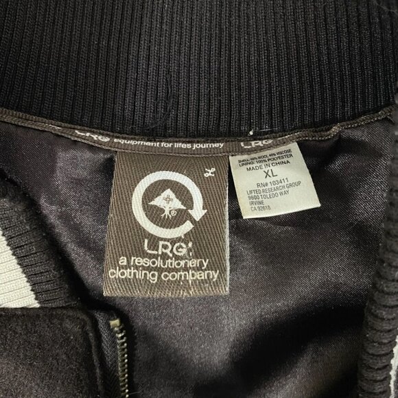 LRG MEN'S BROWN THE NATURAL WOOL BLEND EMBROIDERED VARSITY JACKET - XL - Picture 9 of 13